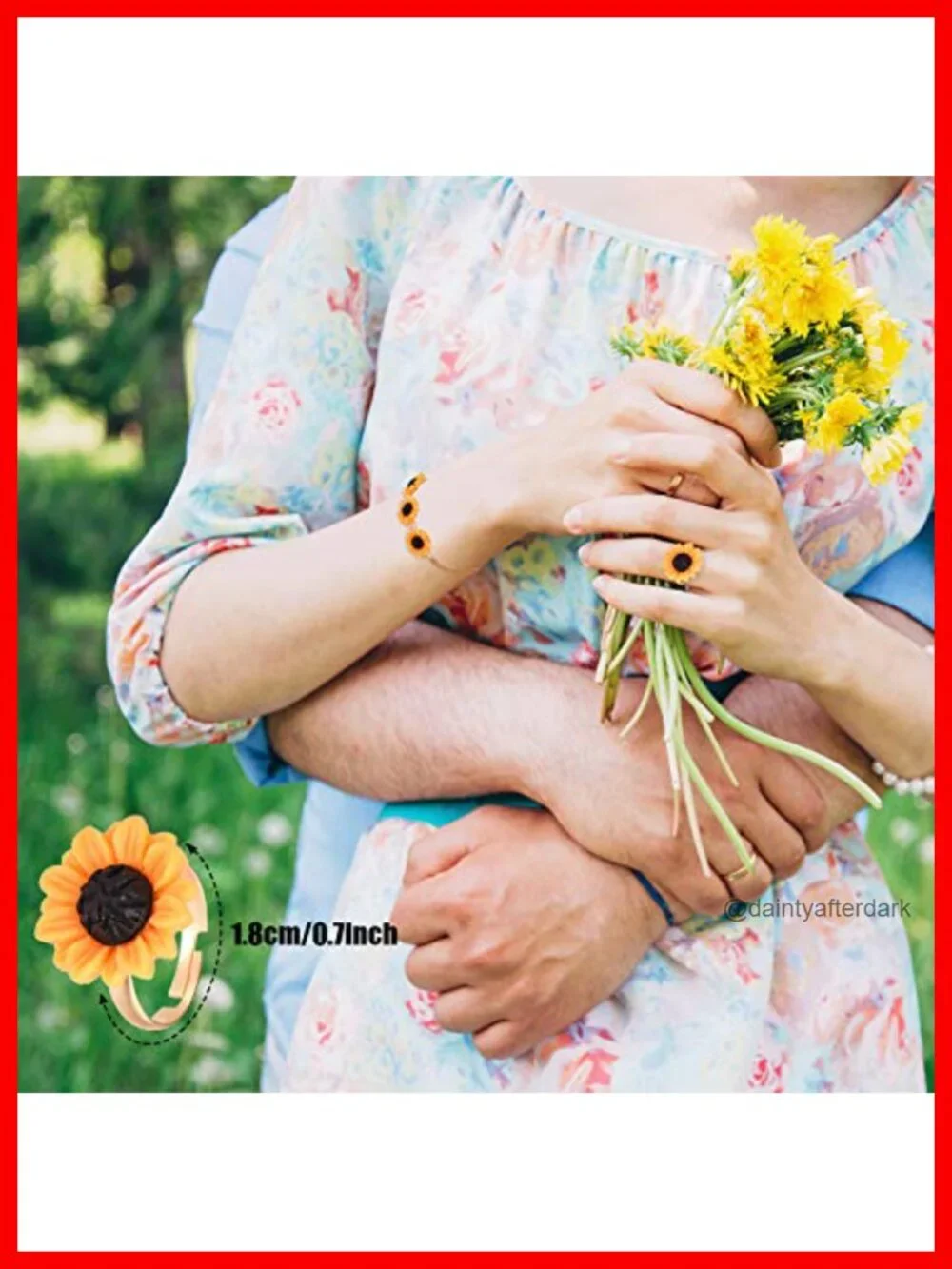 10 Pcs Sunflower Hair Accessories Set with Necklace Earrings Bracelet Ring